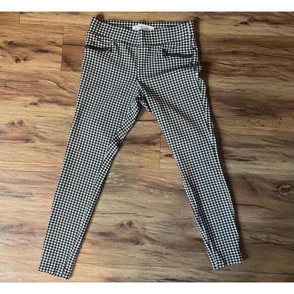 Old Navy Black White Stevie Pull On Stretchy Pants Star Checkered Print Small - Picture 4 of 11